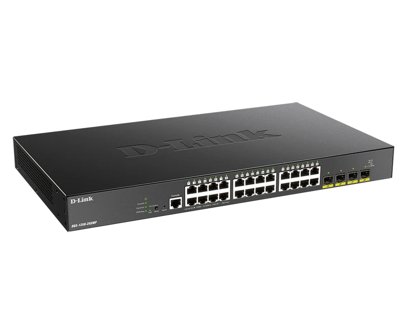 28-Port 10-Gigabit Smart Managed PoE Switch - DGS-1250-28XMP