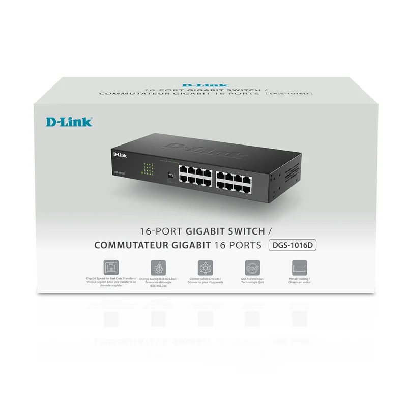 16-Port Gigabit Unmanaged Switch - DGS-1016D