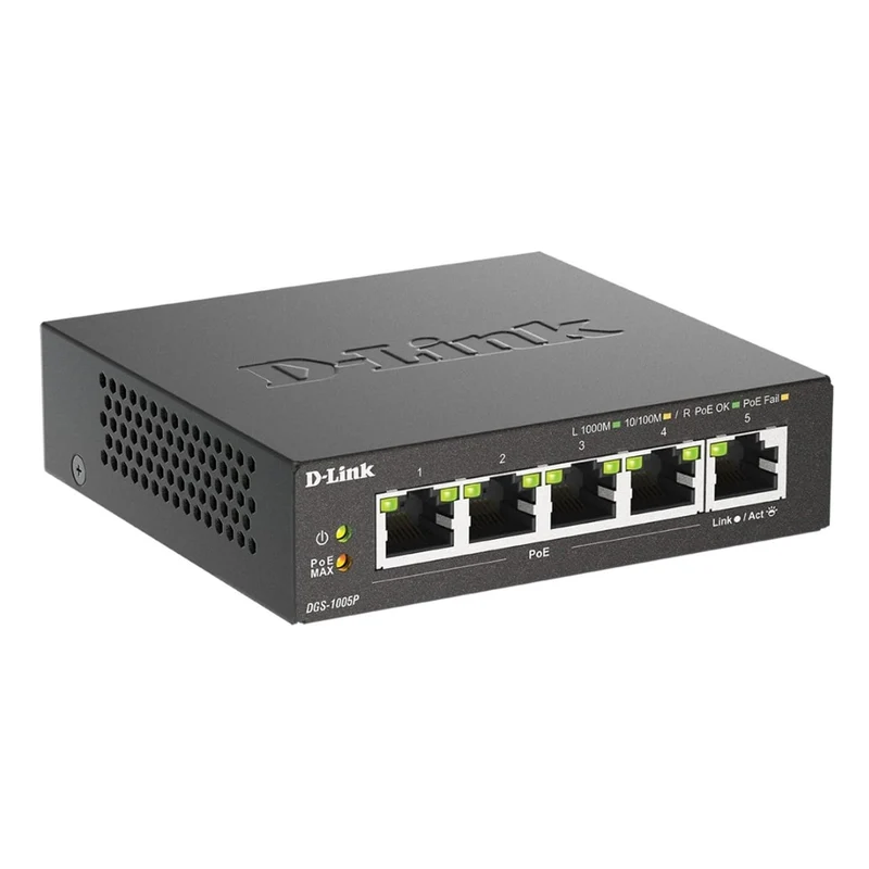 5-Port Desktop Gigabit PoE+ Switch - DGS-1005P