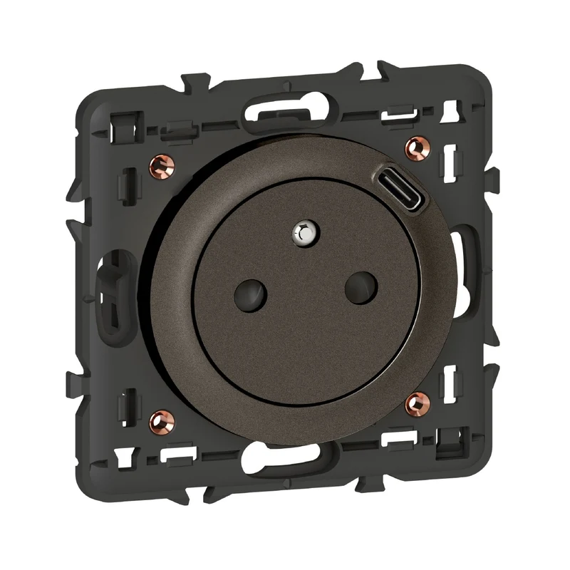 Prise 2P+T 16A avec chargeur USB-C à composer - Céliane - Legrand