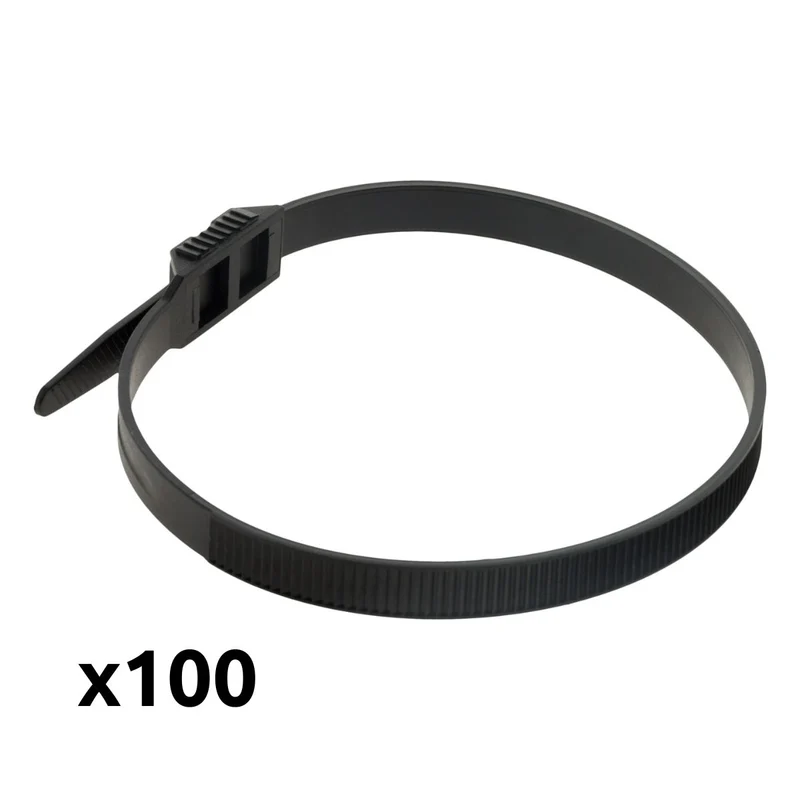 Lot de colliers de câblage 9x 350mm - noir - Zenitech