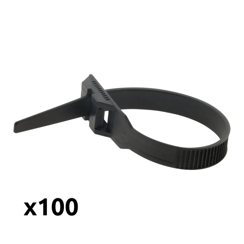 Lot de colliers de câblage 6x 175mm - noir - Zenitech