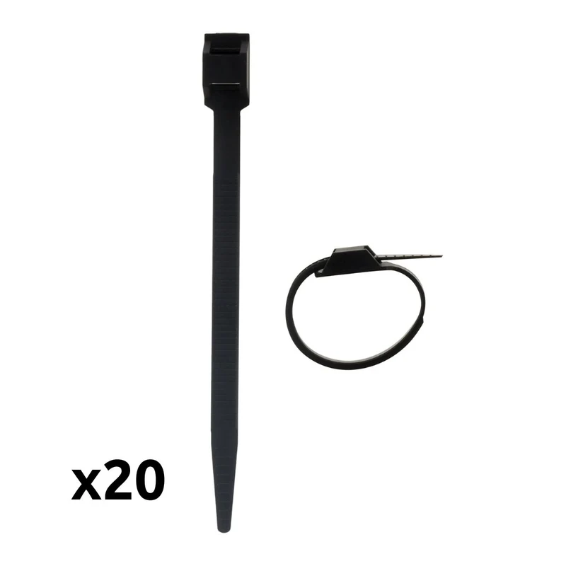 Lot de colliers de câblage 6x114mm noir - Zenitech