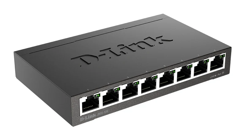 8-Port Gigabit Metal Desktop Switch - DGS-108