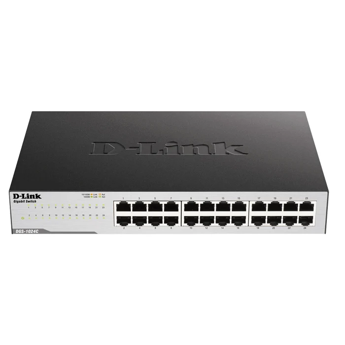 24-Port Gigabit Unmanaged Metal Ethernet Switch - DGS-1024C