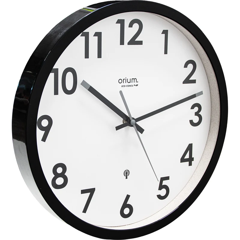 Horloge Naturalis radiocontrôlée Ø30cm - Noir - Orium