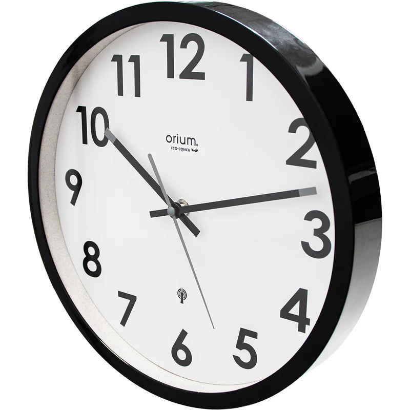 Horloge Naturalis radiocontrôlée Ø30cm - Noir - Orium