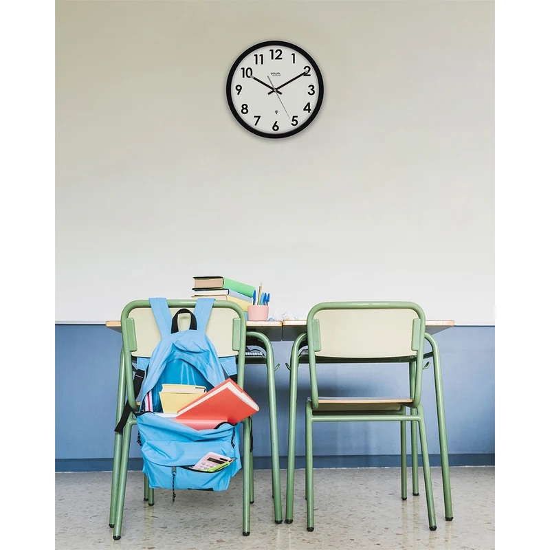 Horloge Naturalis radiocontrôlée Ø30cm - Noir - Orium