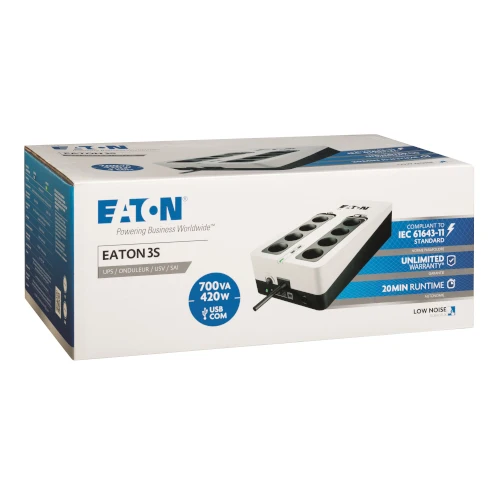 Onduleur offline 3S 700VA/420W prises FR port USB - 3S700F