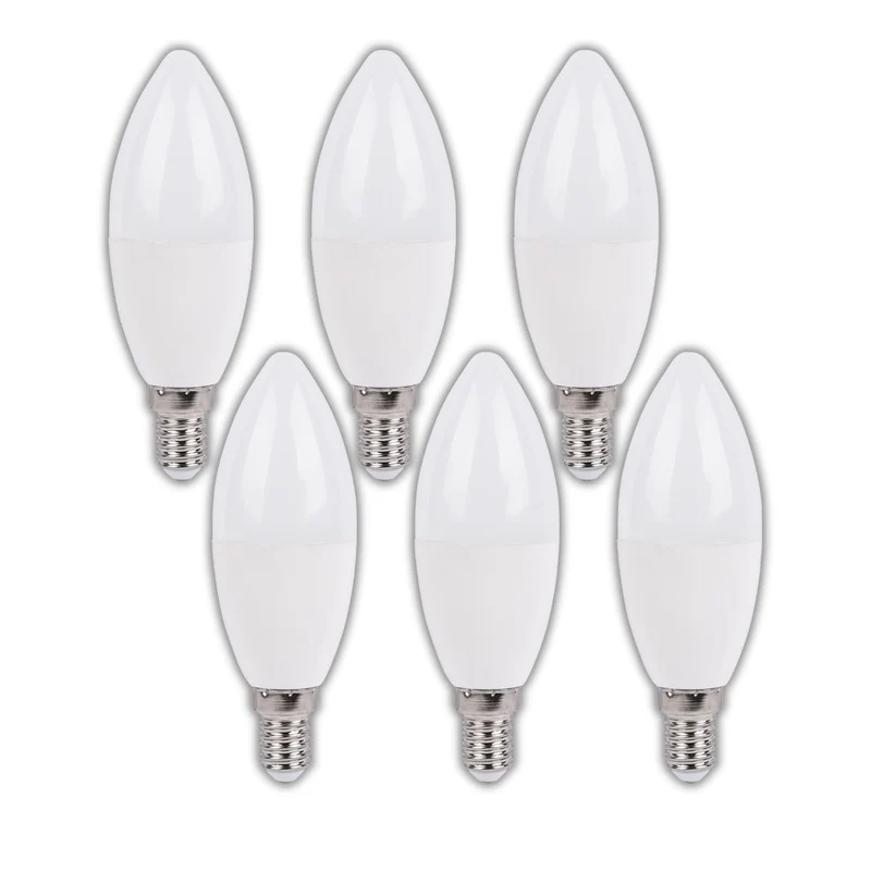 Lot 6 ampoules LED connectées E14 (LuzE) 2700/6500K 400lm 5W WiFi - Voltman