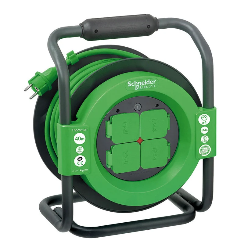 Enrouleur bricolage H07RNF 4 prises - Schneider
