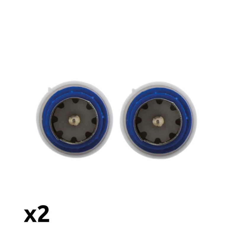 Lot de 2 fiches TV mâles Ø9,5mm sortie droite - Zenitech
