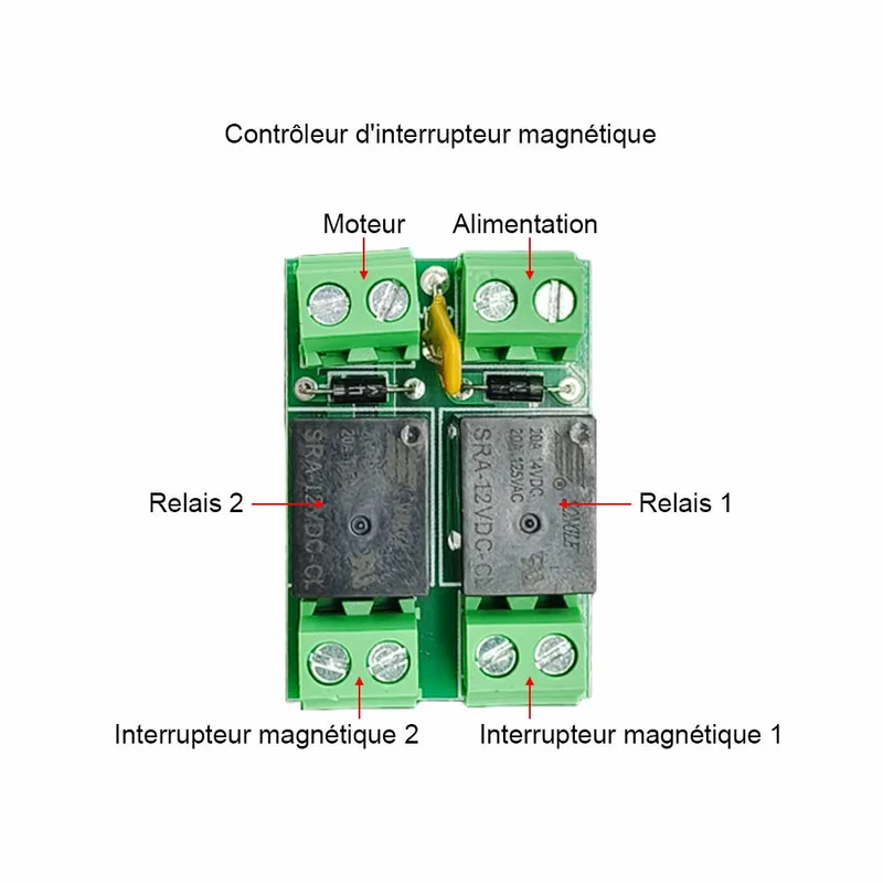 Contrôleur d'interrupteur magnétique pour vérin électrique à interrupteur magnétique électronique (Modèle 0044100)