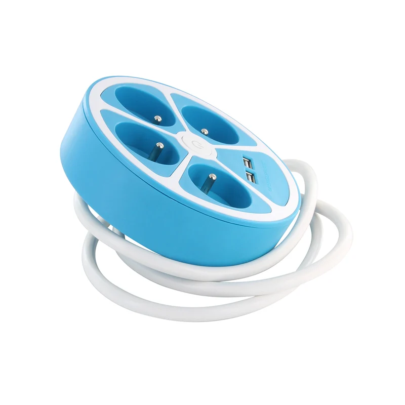 Bloc multiprise cercle 4x16A USB A+C - Chacon