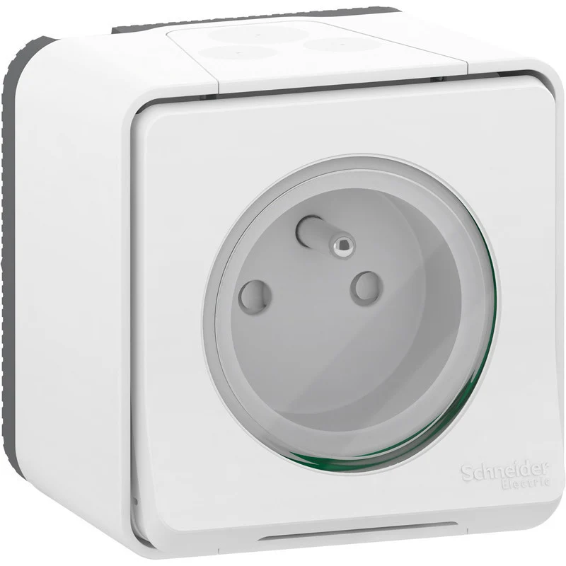 Prise 2P+T en saillie étanche IP55 - Mureva - Schneider