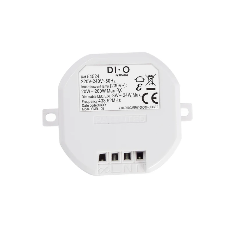 Module variateur intensité éclairage 200W - télécommande - Blanc - DiO