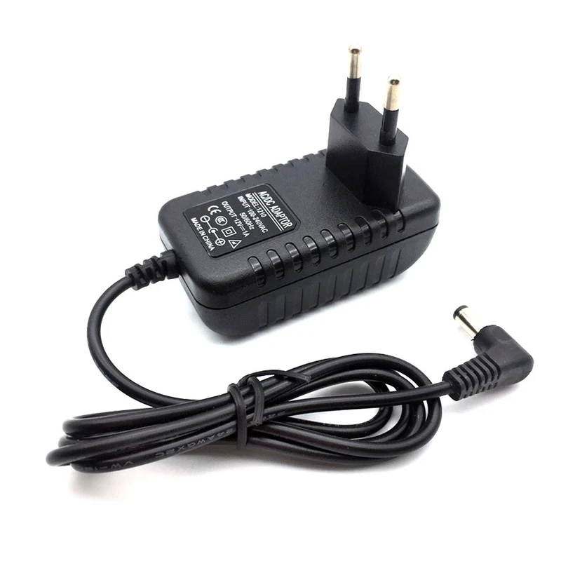 Adaptateur d'Alimentation CC 12V 1A Standards Européen Américain Britannique Australien (Modèle 0010124)