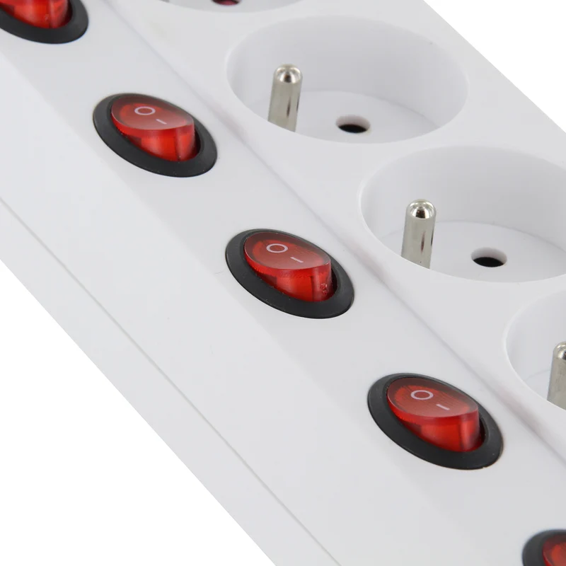Bloc multiprise 5x16A + 5 interrupteurs - Chacon