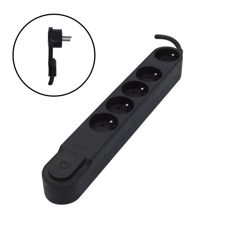 Bloc multiprise Design fiche plate 16A Chacon