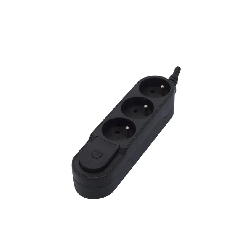 Bloc multiprise Design 16A - 1,5 m - noir - Chacon