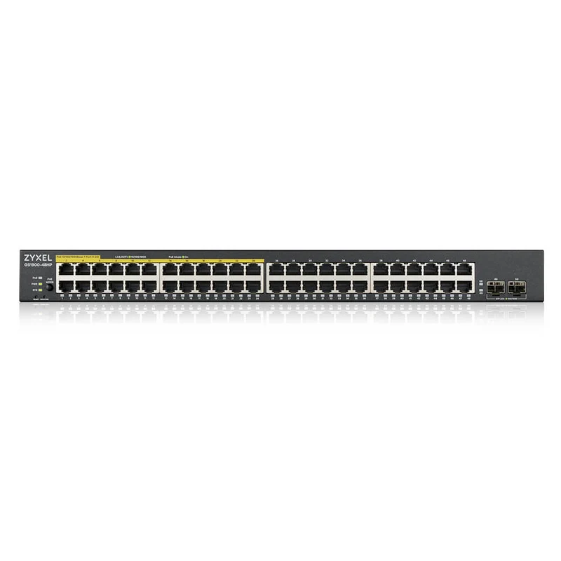 Switch 19" Smart 24 ports Giga + 24 Giga PoE + 2SFP Zyxel - GS1900-48HPV2