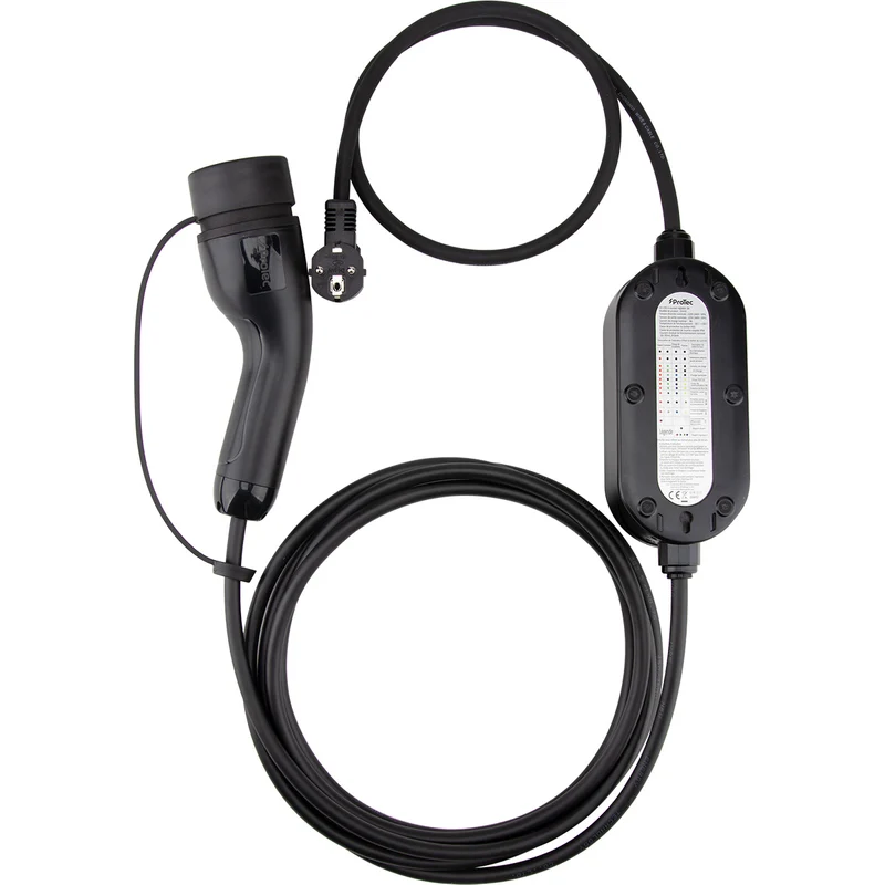 Câble de recharge VE 8A Type 2 + contrôleur et protections IP55 - 5m - Protec