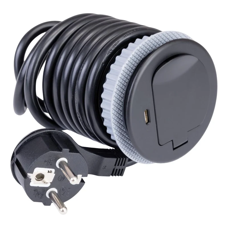 Bloc prise encastrable avec clapet + port USB - Otio
