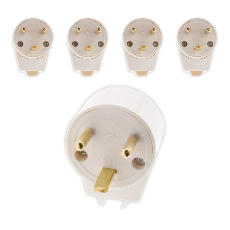 Fiche mâle 20A coudée 2 P+T - Zenitech