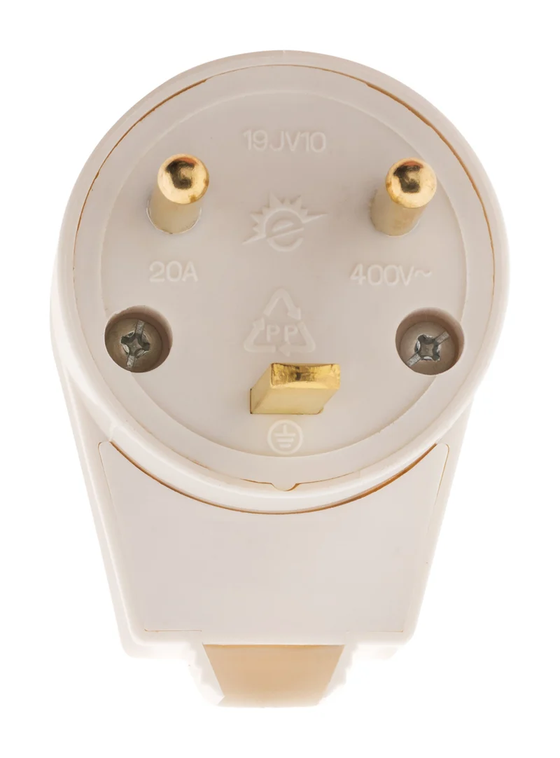 Fiche mâle 20A coudée 2 P+T - Zenitech