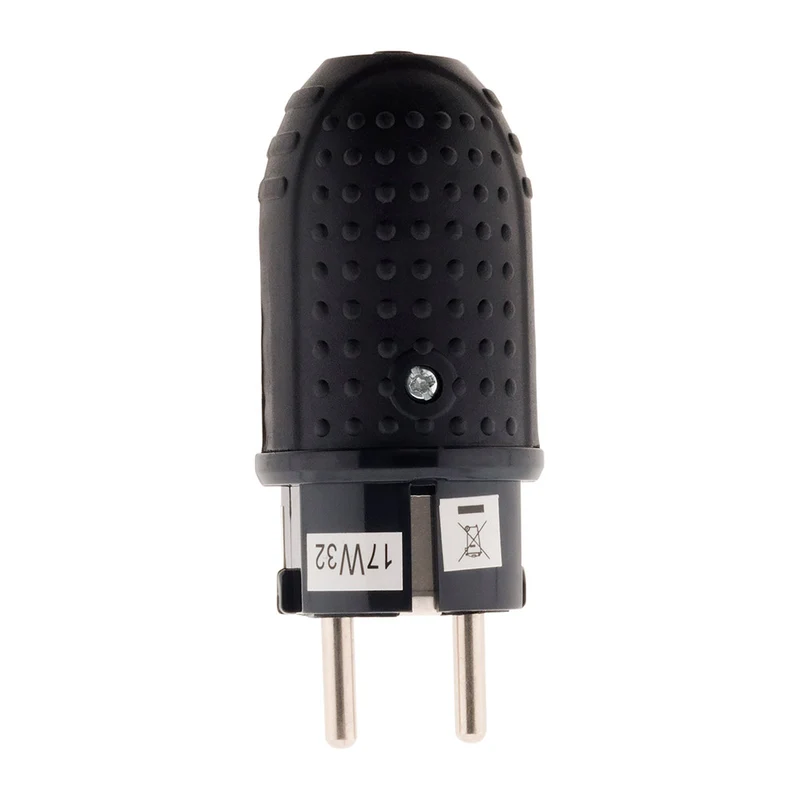 Fiche caoutchouc mâle 16A - 2P+T - Zenitech