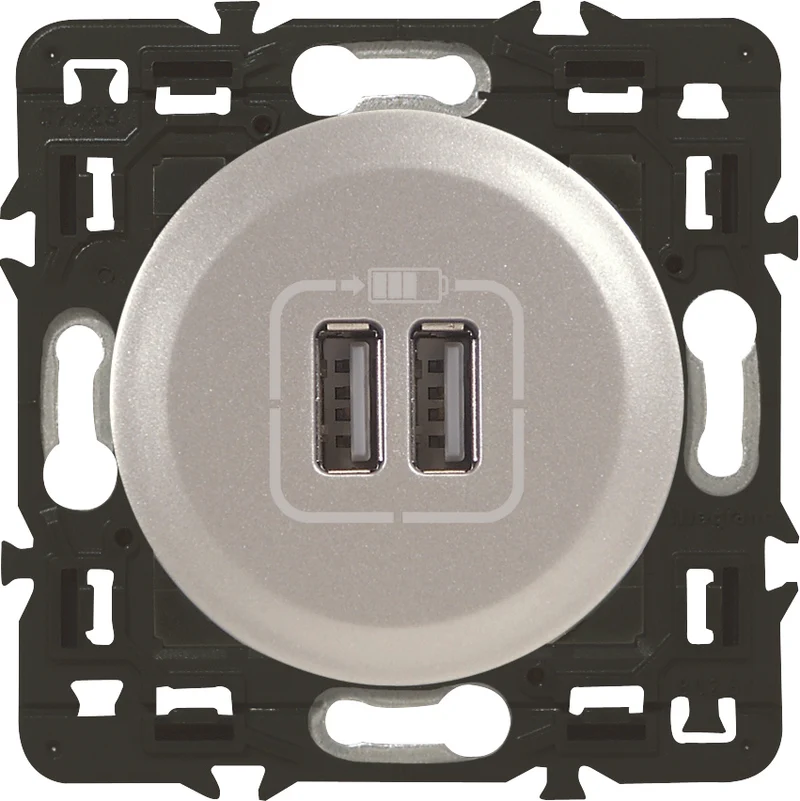 Double chargeur USB Type A 3A 15W à composer Céliane - Legrand