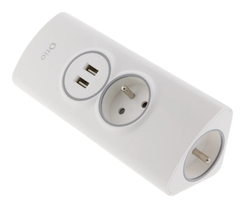 Multiprise d'angle 2P 16A + 2 USB à câbler - Blanc - Otio