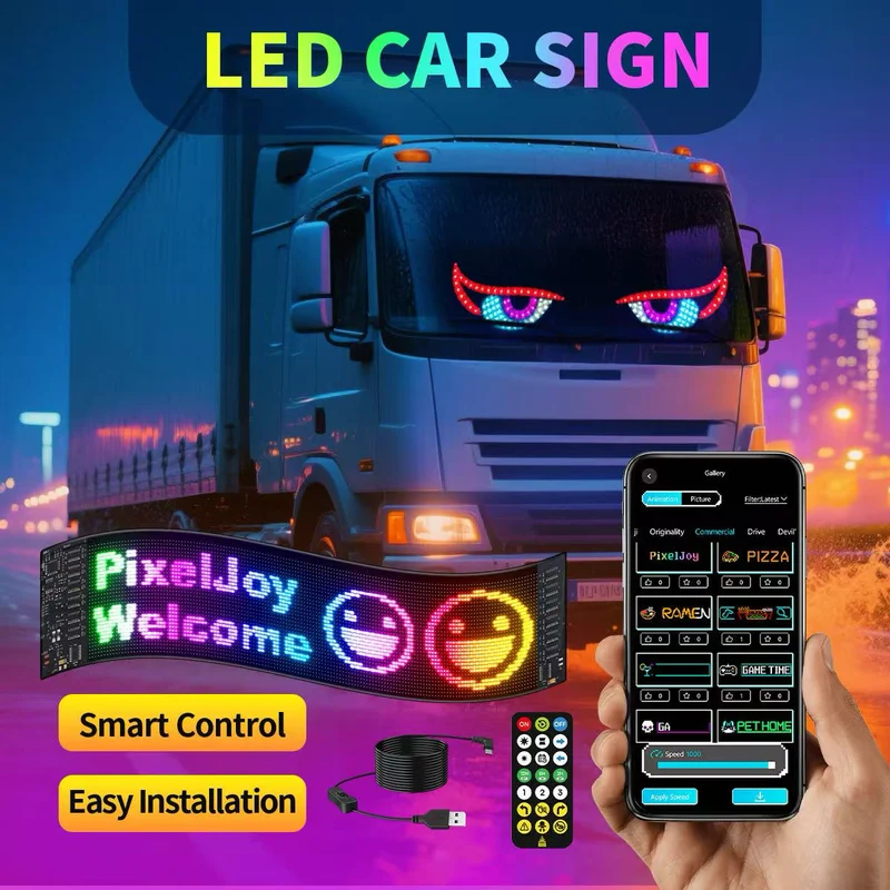 Panneau matriciel LED pixel programmable 1024px - USB + Bluetooth - Néolium