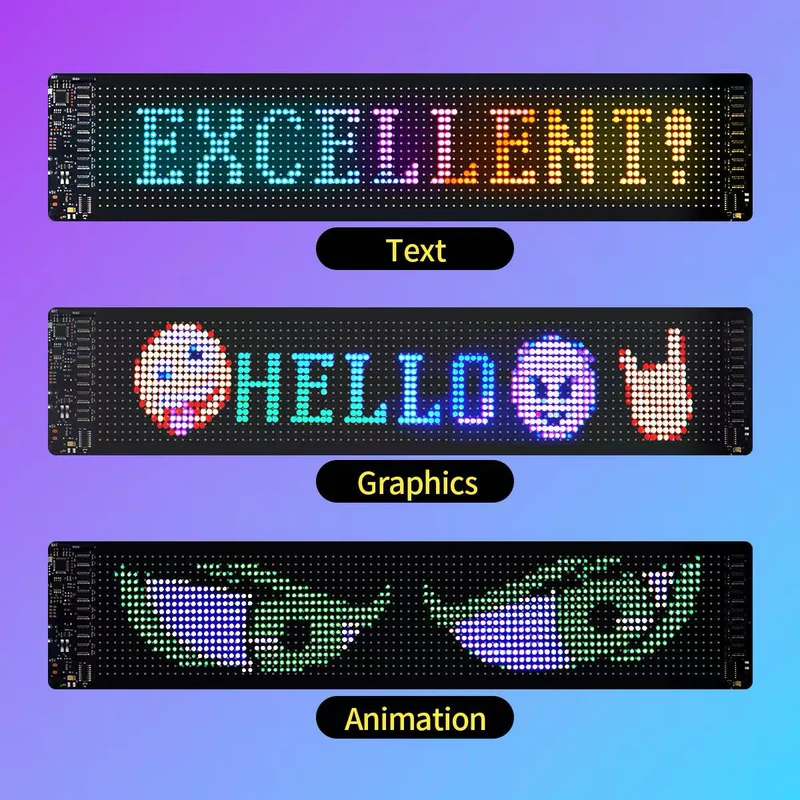 Panneau matriciel LED pixel programmable 1024px - USB + Bluetooth - Néolium