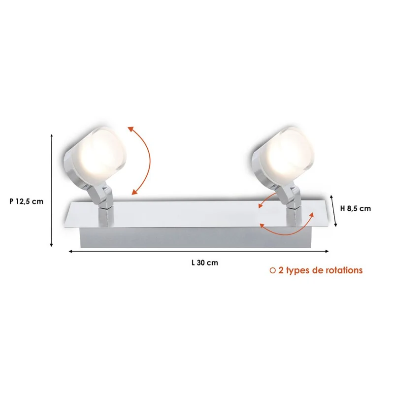 Bande lumineuse spéciale Salle De Bains IP44 (10W 700lm 3000K) - Voltman