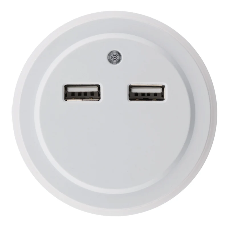 Veilleuse LED automatique avec 2 ports USB - Otio