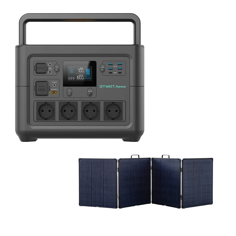 Station électrique IZYWATT.home 1536Wh + panneau solaire pliant 200W - Orium