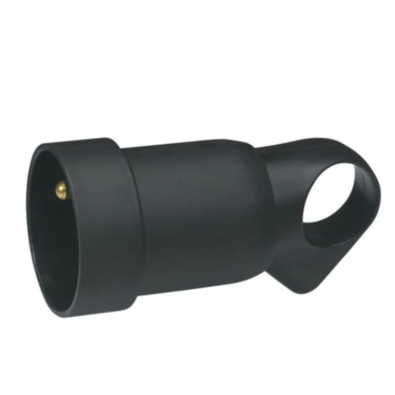 Prolongateur plastique 2P+T 16A à anneau - Noir - Legrand
