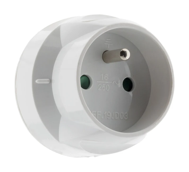 Adaptateur électrique mâle 20A vers femelle 16A, 3500W - prises 6A ou 20A - Zenitech