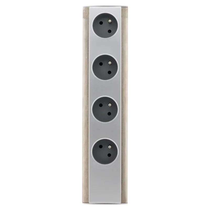 Bloc multiprise d'angle à câbler 4 prises 2P+T 3 680 W - inox - Otio