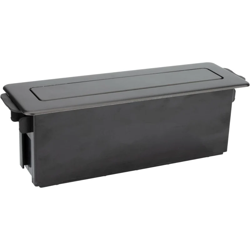 Lot de 3 blocs multiprises encastrables 3x16A 2P+T avec 2 ports USB - Noir - Otio