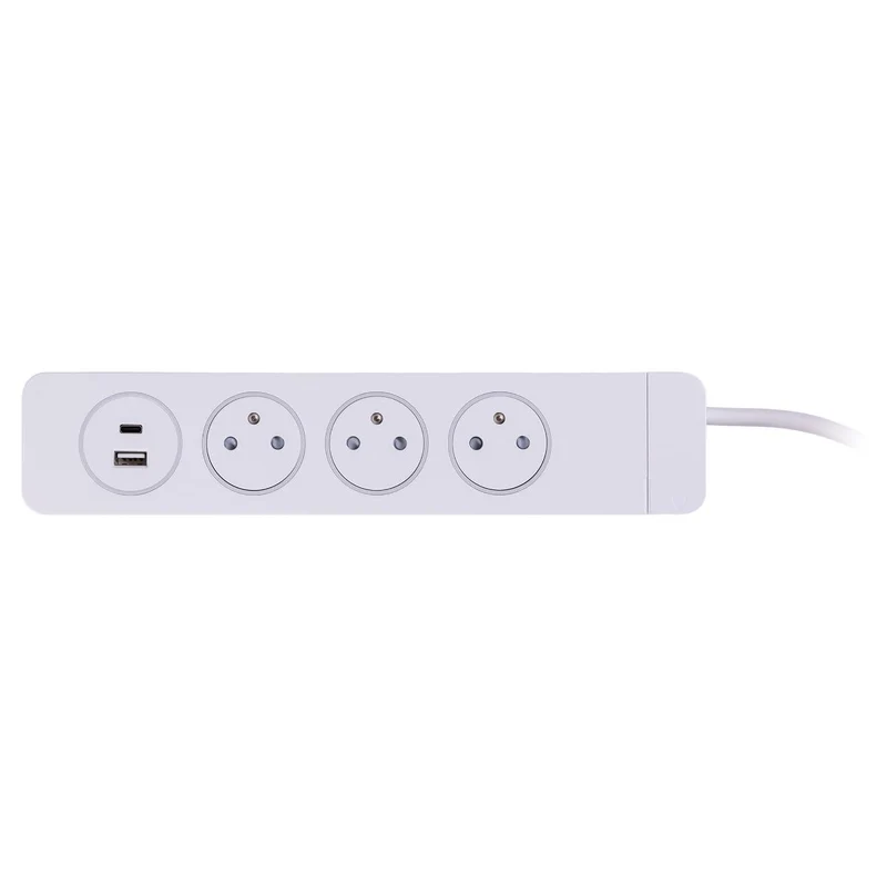 Multiprise 3/5 prises 16A 2P+T + 2USB - Easy Eject - Mantéa Otio