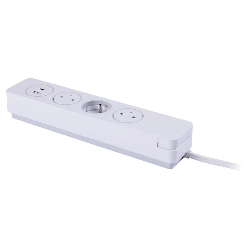 Multiprise 3/5 prises 16A 2P+T + 2USB - Easy Eject - Mantéa Otio