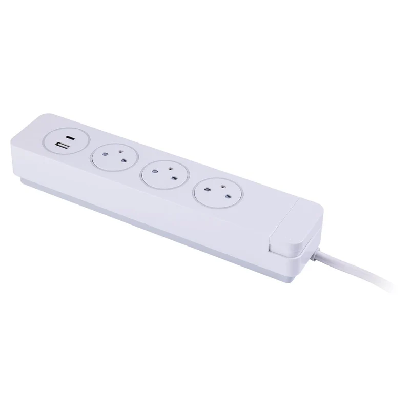 Multiprise 3/5 prises 16A 2P+T + 2USB - Easy Eject - Mantéa Otio