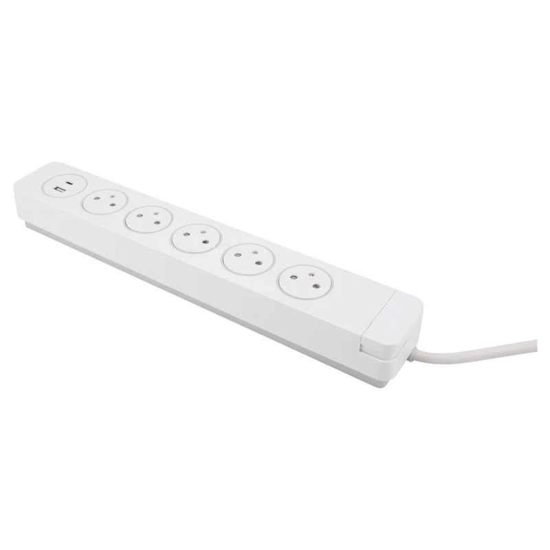 Multiprise 3/5 prises 16A 2P+T + 2USB - Easy Eject - Mantéa Otio