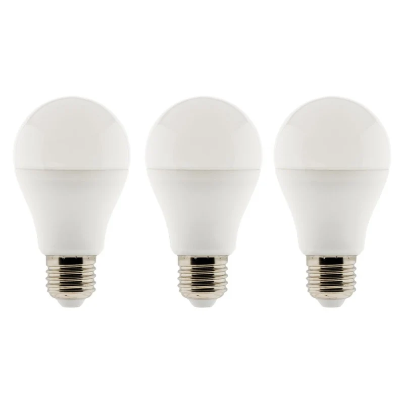 Lot de 3 ampoules LED E27 6W - Blanc chaud - 470lm 2700K - Zenitech