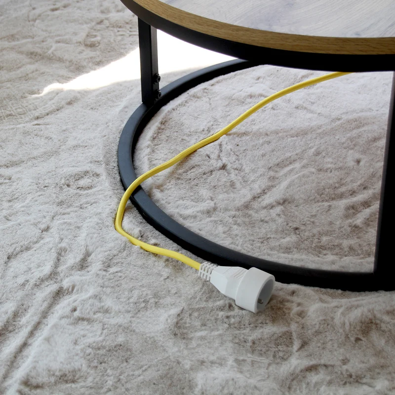 Prolongateur textile Schuko fiche plate - Chacon