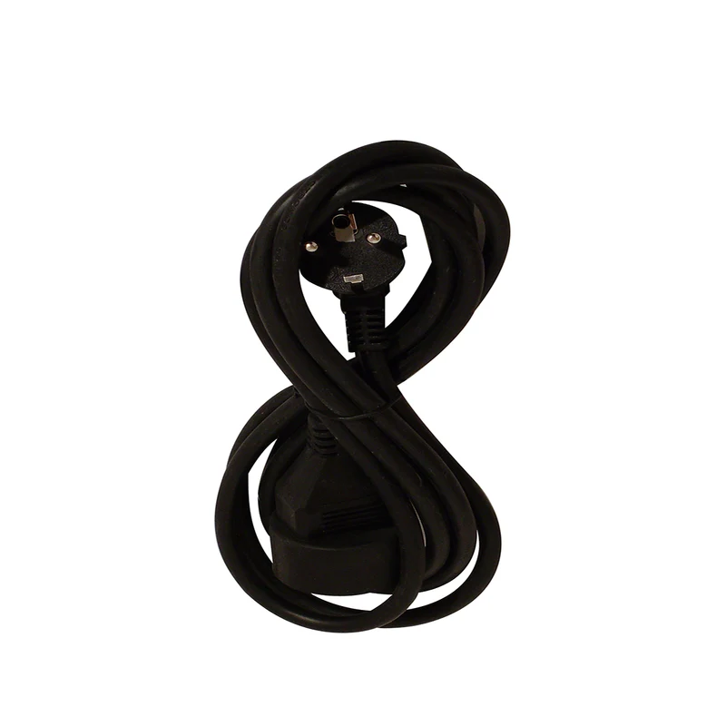 Rallonge HO5VV-F 3G 1,5mm² 3m - Noir - Chacon