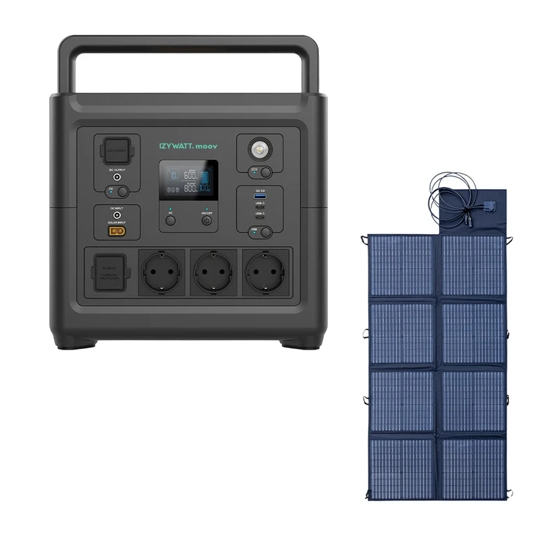 Station électrique nomade IZYWATT.moov - 835 Wh + panneau solaire 160W