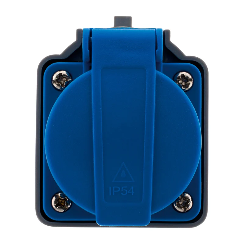 Lot de 4 adaptateurs compact sans câble femelle 16A 2P+T en mâle CEE17 pour camping, nautisme - Zenitech